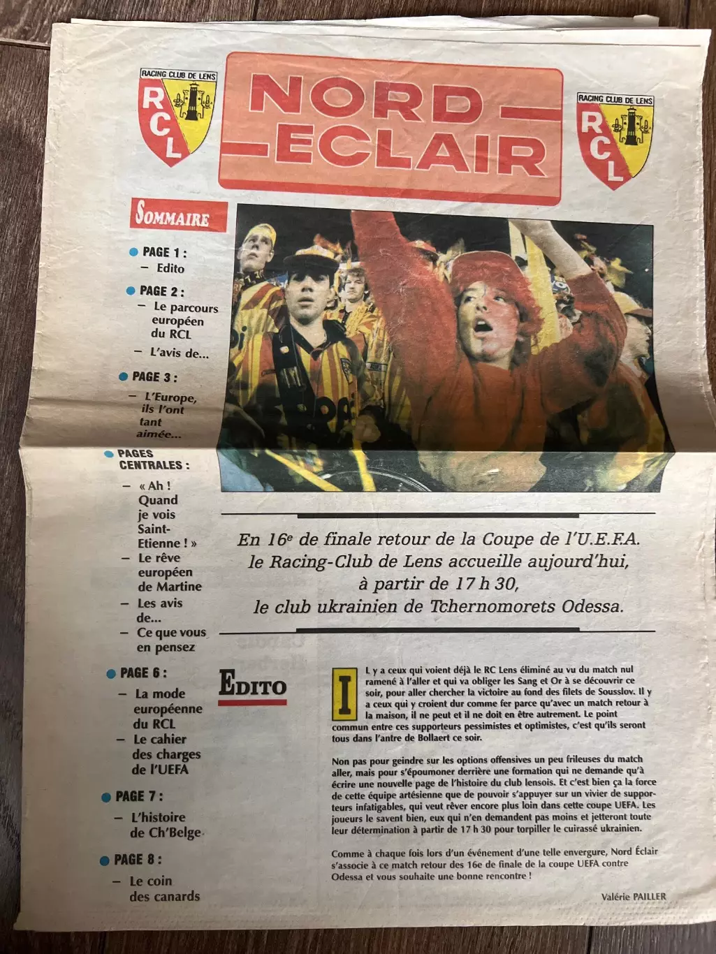 2-й вид Ланс Франция - Черноморец Одесса Украина 1995 Кубок УЕФА