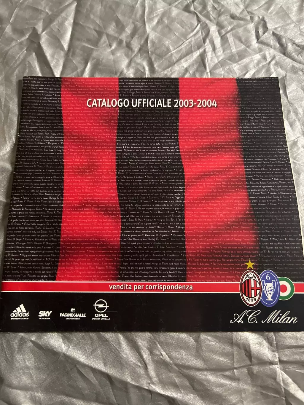 Футбол. Милан Италия 2003-2004 каталог
