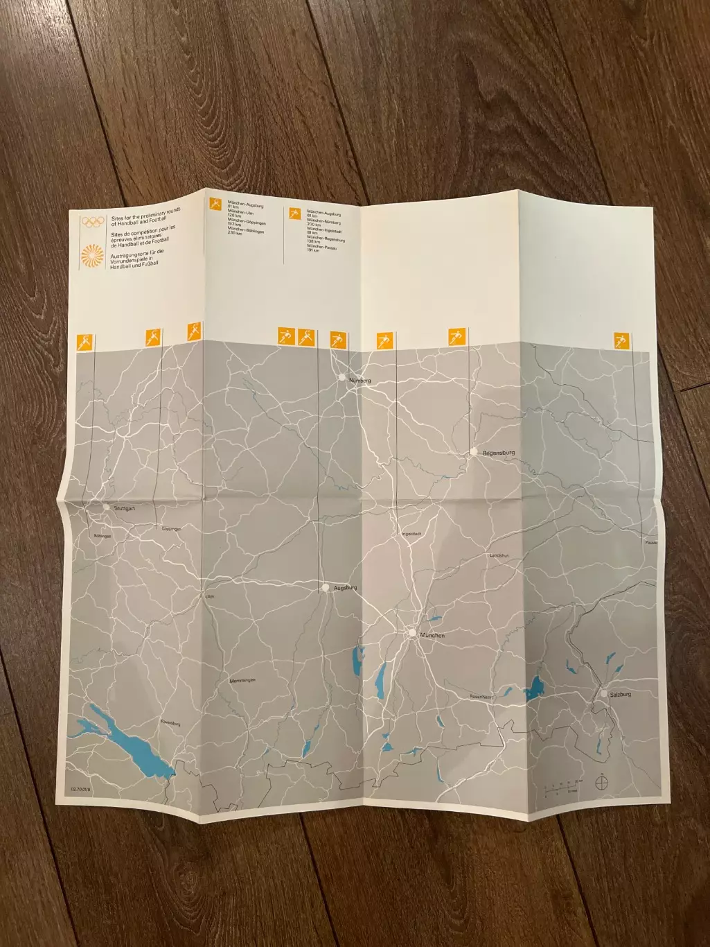 Олимпийские Игры 1972 Германия. карта #1