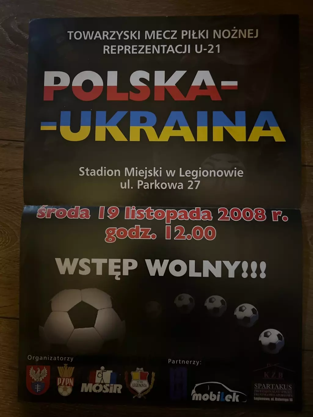 Афиша Польша - Украина 2008 u-21 молодежные