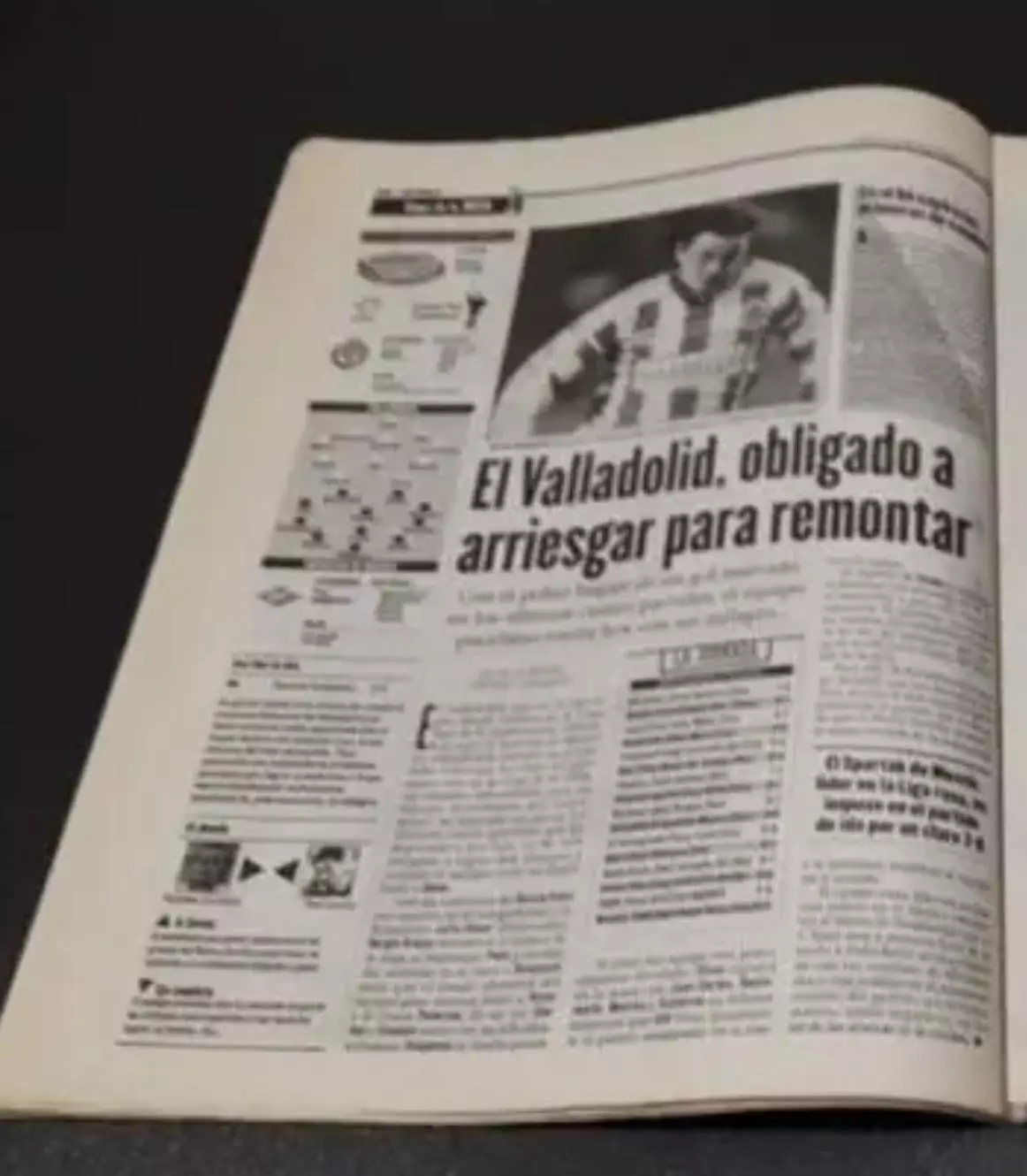 Газета к матчу Вальядолид Испания - Спартак Москва Россия 1997-1998 ЛЧ 1