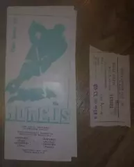 Хоккей. Билет + Программа Динамо Рига - Динамо Минск 1989-1990