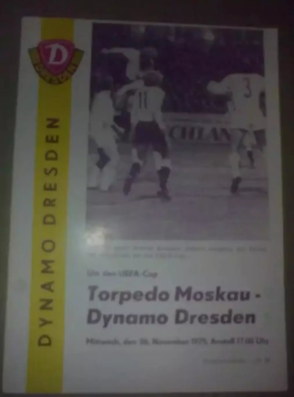 Динамо Дрезден Германия - Торпедо Москва СССР 1975-1976