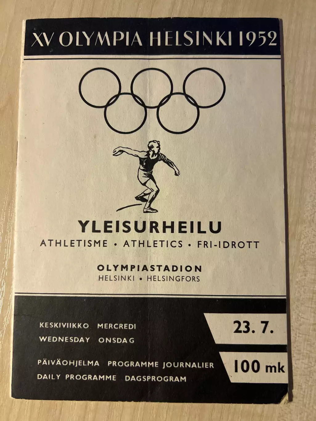 Программа Олимпийские Игры 1952 - Легкая Атлетика №4