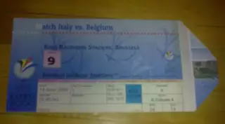 Билет Италия - Бельгия 2000 ЕВРО #9