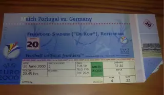 Билет Германия - Португалия 2000 ЕВРО #20
