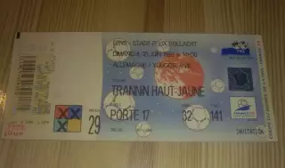 Билет Германия - Югославия 1998 Чемпионат Мира #29