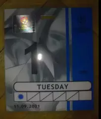 Футбол. Билет Динамо Киев - Боруссия Дортмунд 2001-02 пропуск пресса №2