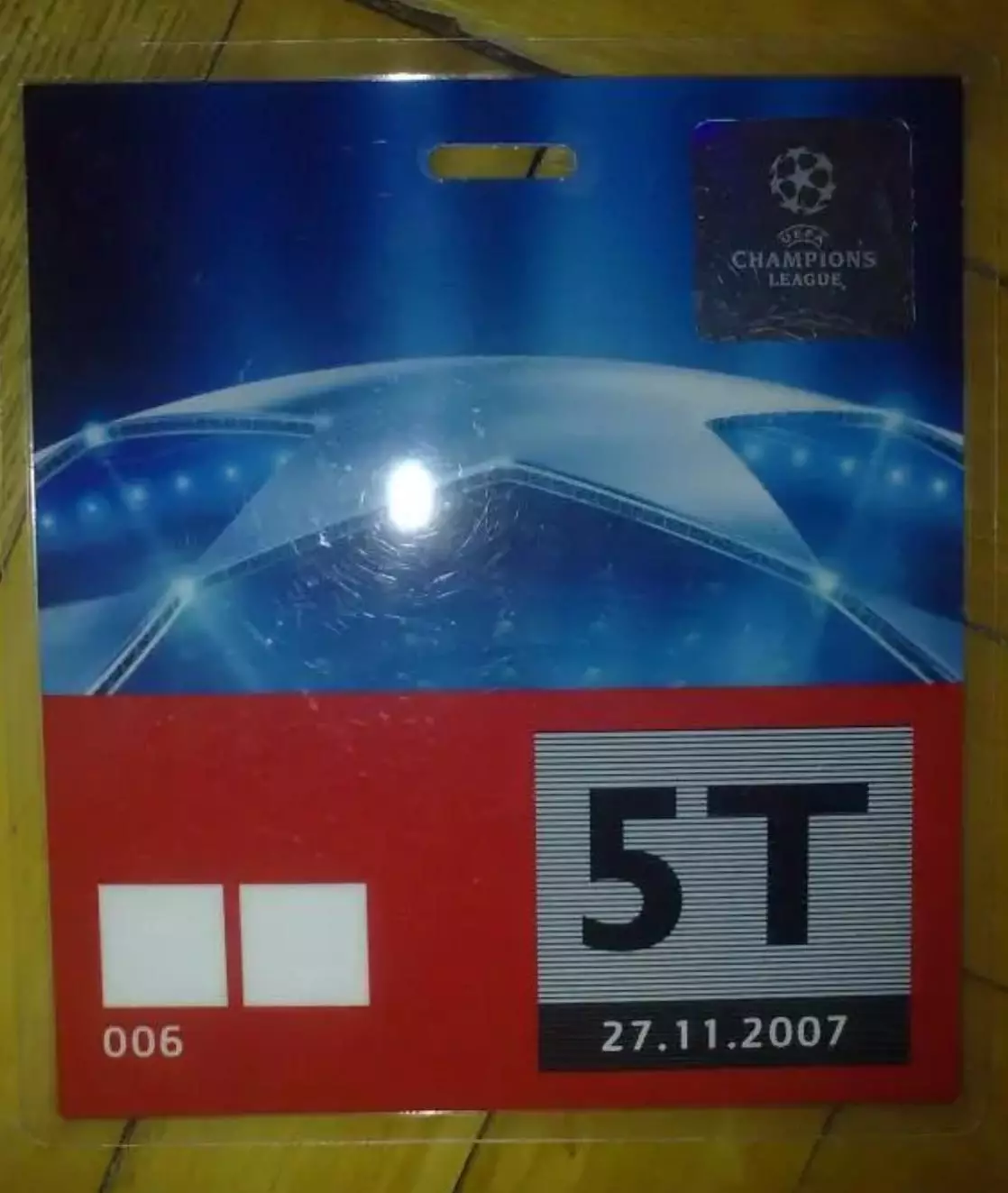 Футбол. Билет Динамо Киев - Рома Италия 2007-2008 пропуск