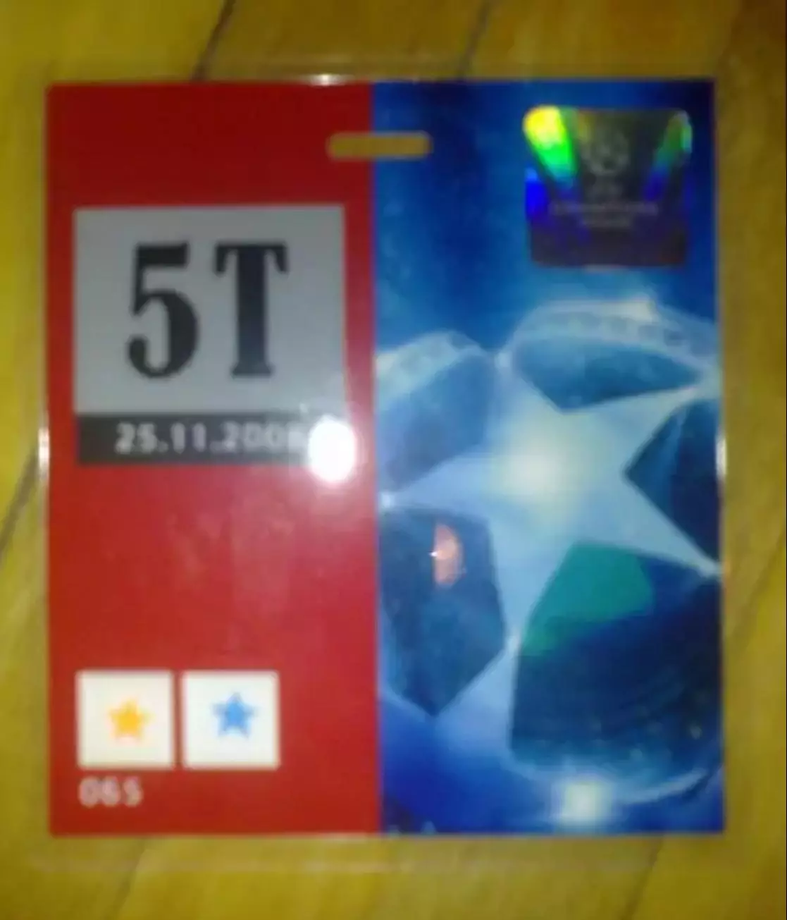 Футбол. Билет Арсенал Англия - Динамо Киев 2008-2009 пропуск