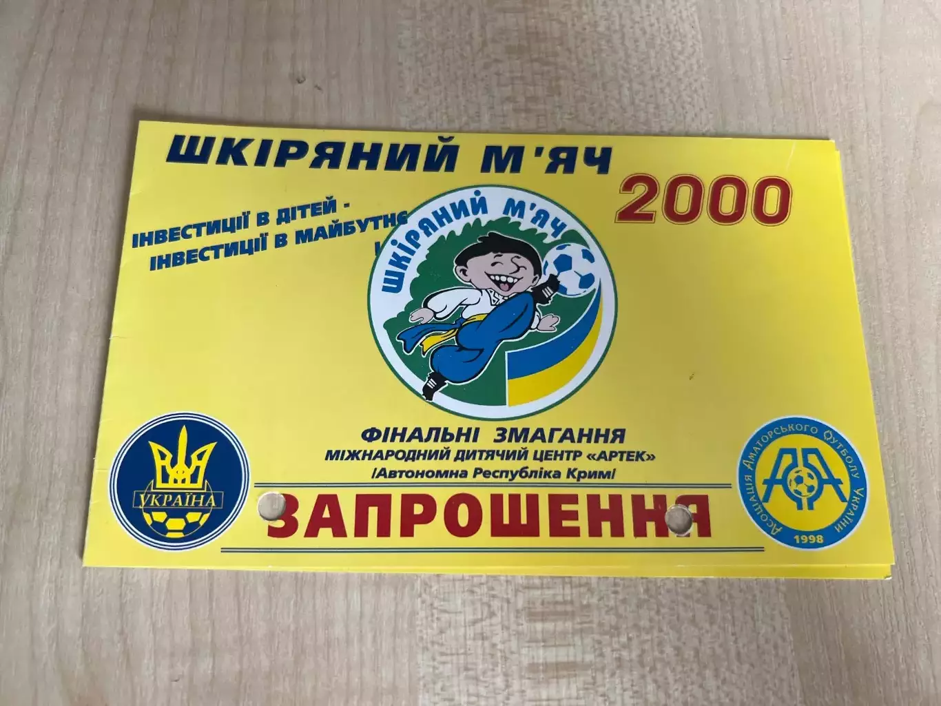 VIP Кожаный мяч 2000 Артек Крым