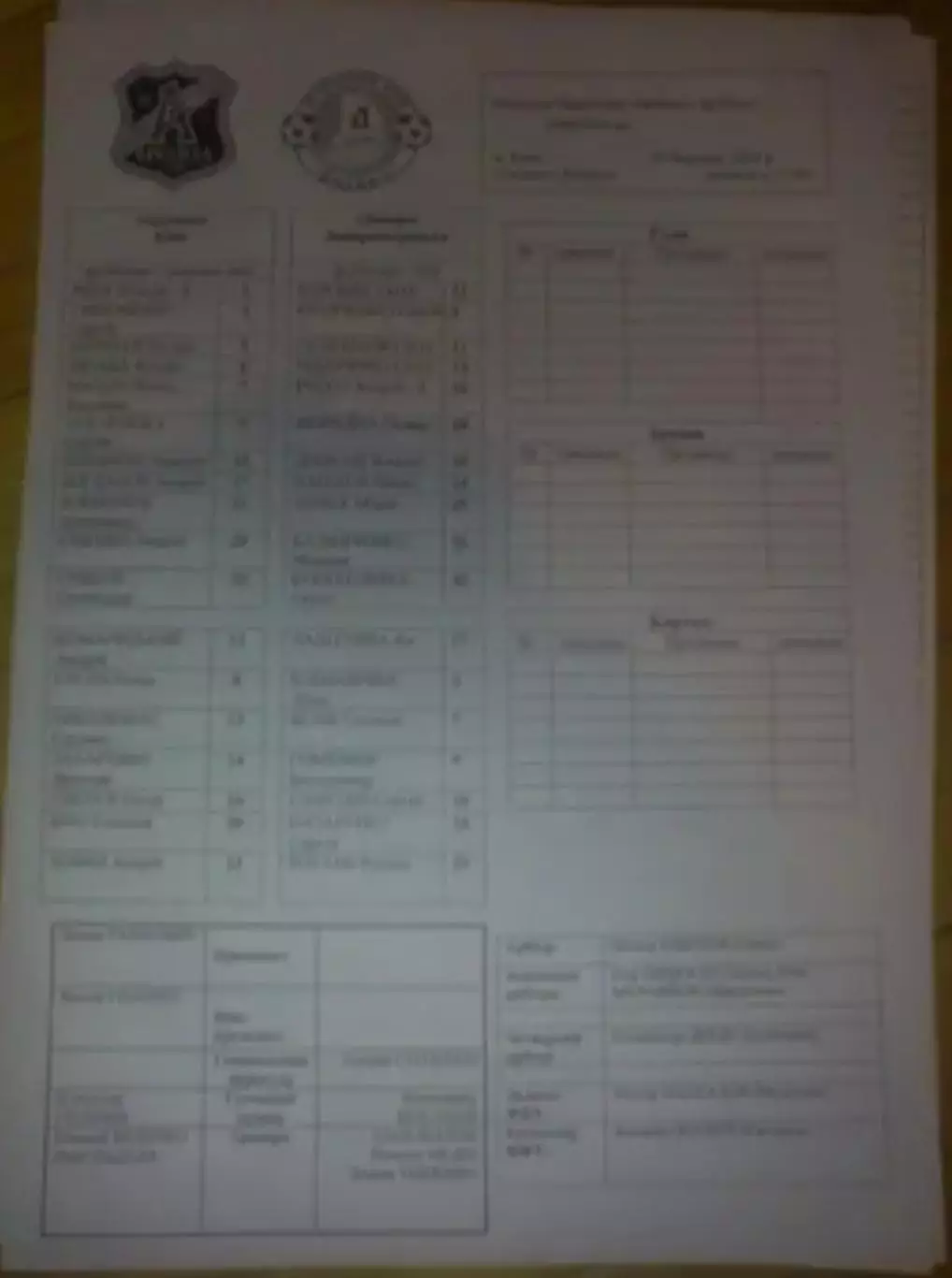 пресс-лист Арсенал Киев - Днепр Днепропетровск 2009-2010