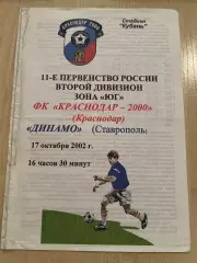 Краснодар - Динамо Ставрополь 2002