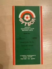 СКА Ростов - Динамо Москва 1984