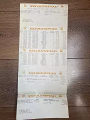 Олимпийские Игры 1976 Монреаль Канада - квитанция на покупку билетов