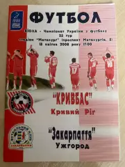 Кривбасс Кривой Рог - Закарпатье Ужгород 2007-2008