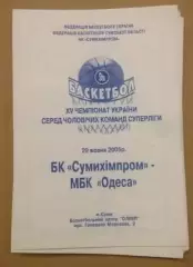 Баскетбол. Сумыхимпром Сумы - БК Одесса 2005-2006