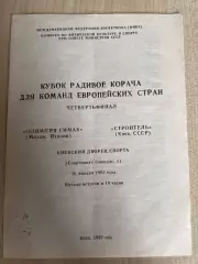 Баскетбол. Будивельник Киев СССР Украина - Олимпия Италия 1984-1985