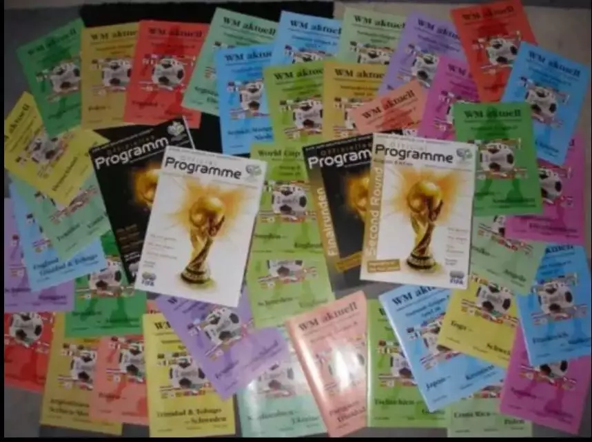 Коллекция Чемпионат Мира 2006 полный набор программ (64 матчевых + 4 общих + 2)