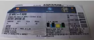 Билет Футбол Наполи Италия - Днепр Днепропетровск Украина 2014-2015