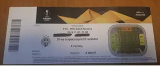 Билет Футбол Ференцварош Будапешт - ЦСКА Москва Россия 2019-2020