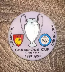 Знак футбол. Динамо Киев - Хик Финляндия 1991-1992