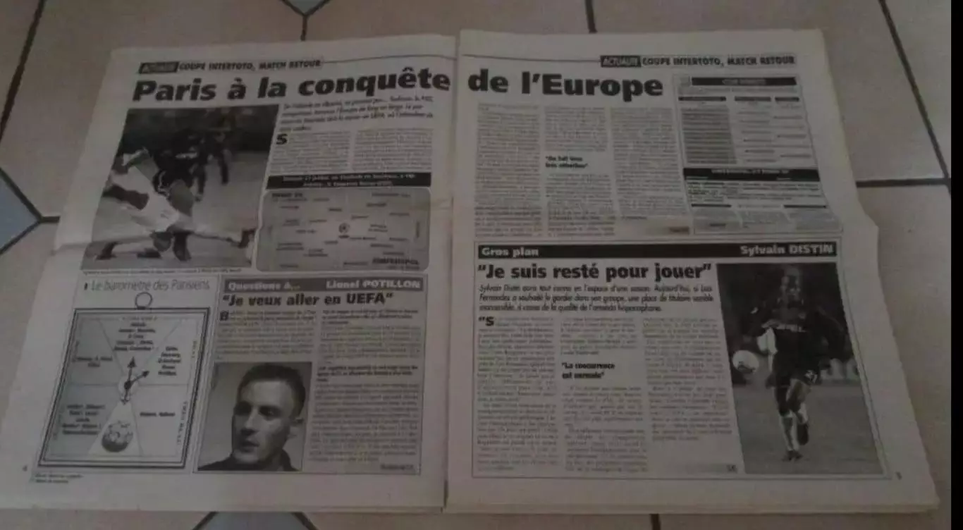 ПСЖ Франция - Таврия Симферополь Украина 2001 официальное издание 1