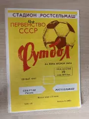 Ростсельмаш Ростов - Спартак Рязань 1978