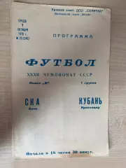 Кубань Краснодар - СКА Киев 1970