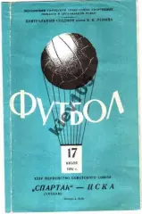 ЦСКА Москва - Спартак Ереван 1962