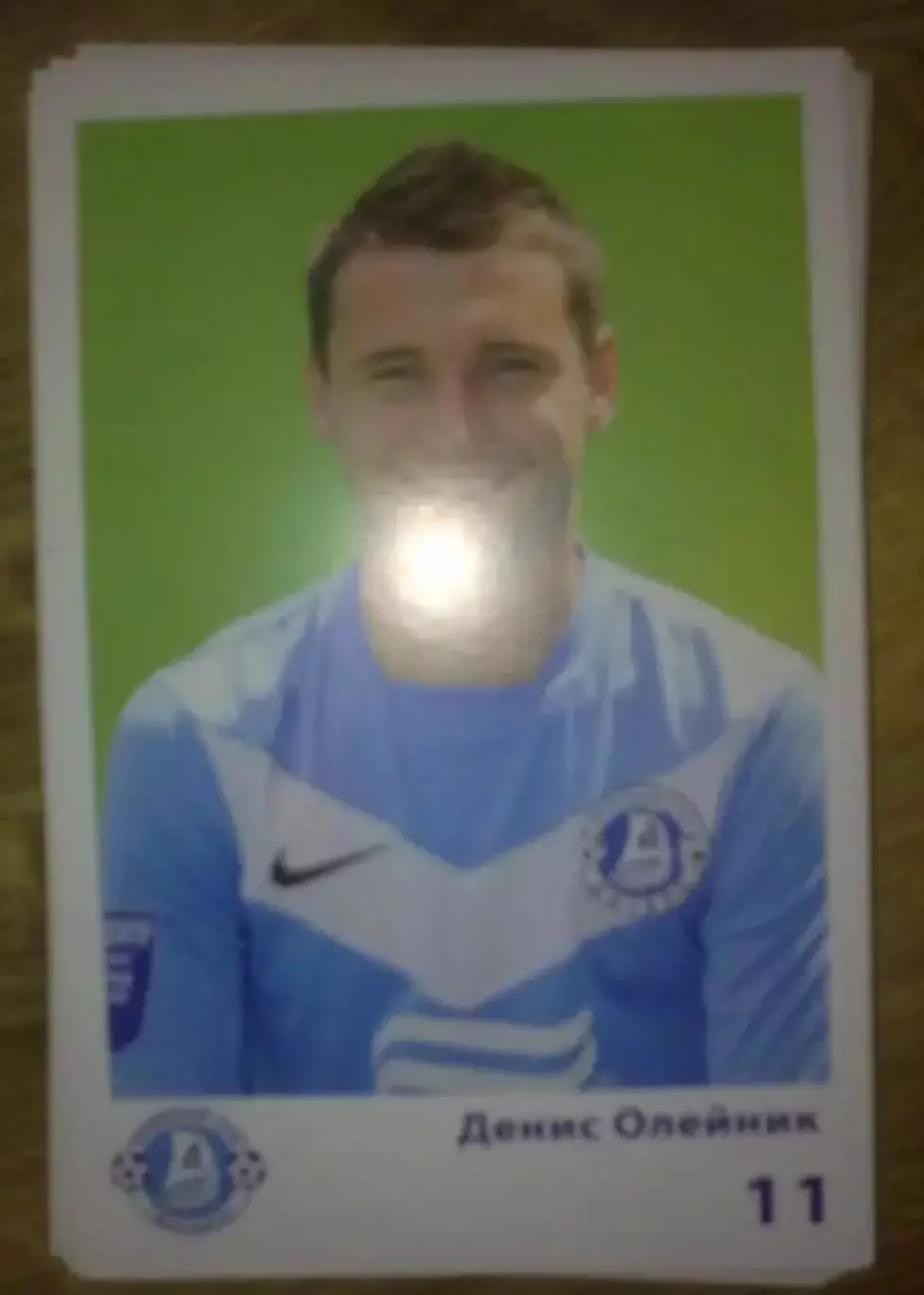 Футбол. Карточка Днепр - Олейник