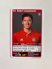 Футбол. Карточка Бавария Мюнхен 2016-2017 - Lewandowski
