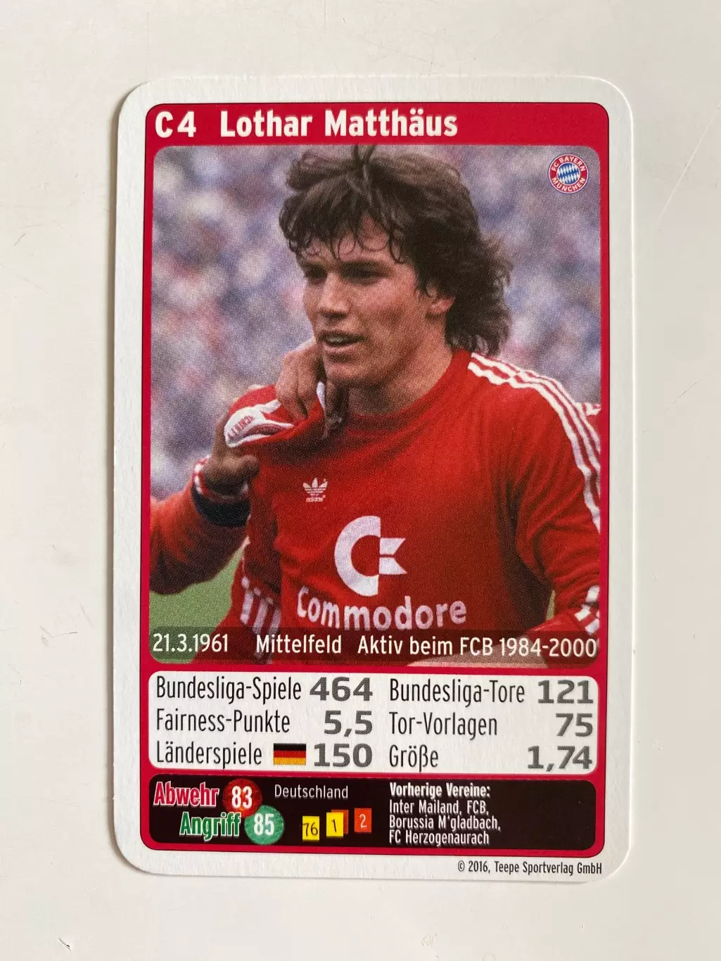 Футбол. Карточка Бавария Мюнхен 2016-2017 - Mitthaus