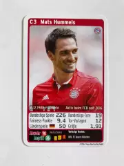 Футбол. Карточка Бавария Мюнхен 2016-2017 - Hummels