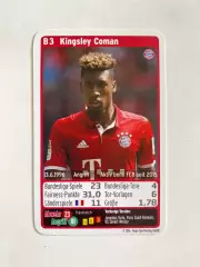 Футбол. Карточка Бавария Мюнхен 2016-2017 - Coman