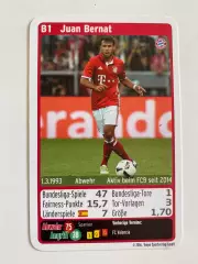 Футбол. Карточка Бавария Мюнхен 2016-2017 - Bernat