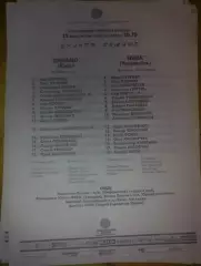 пресс-лист Динамо Киев - Нива Тернополь 1995-1996