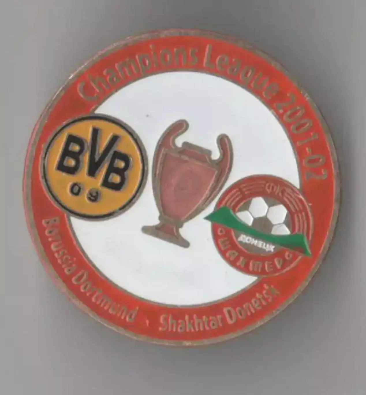Знак Боруссия Дортмунд Германия - Шахтер Донецк 2001-2002