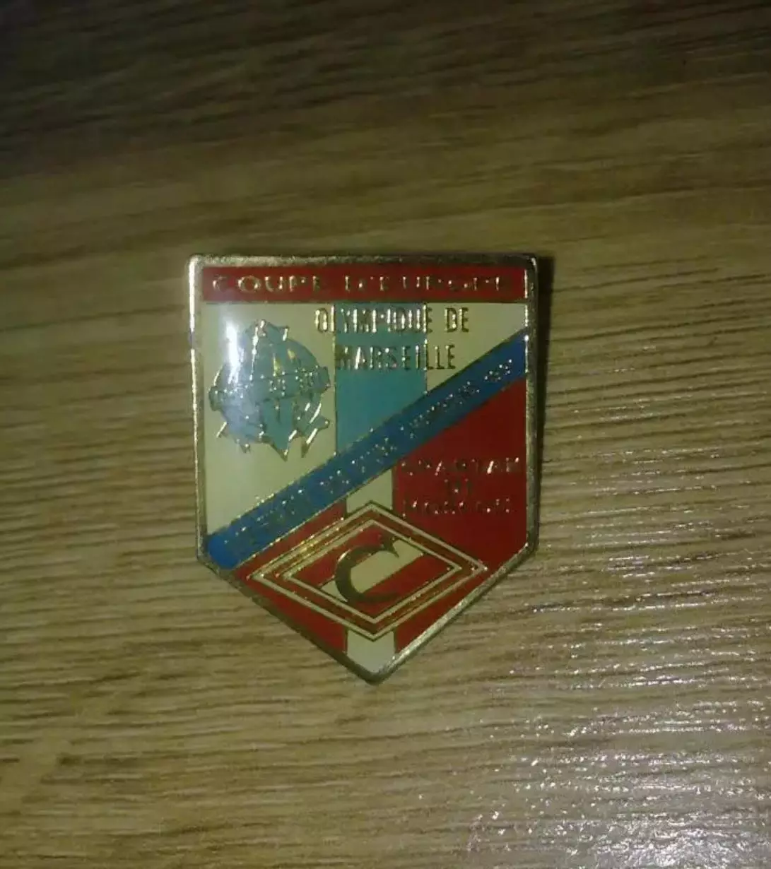 Знак футбол. Олимпик Марсель Франция - Спартак Москва 1990-1991