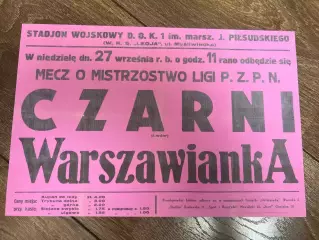 Афиша (копия) футбол Польша 1931 Варшавьянка - Чарни Львов