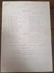 пресс-лист Динамо Киев - Жальгирис Вильнюс 1988 кубок
