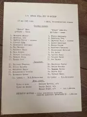 пресс-лист Динамо Киев - Кайрат Алта-Ата 1985 кубок