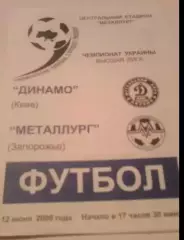 Металлург Запорожье - Динамо Киев 1999-2000