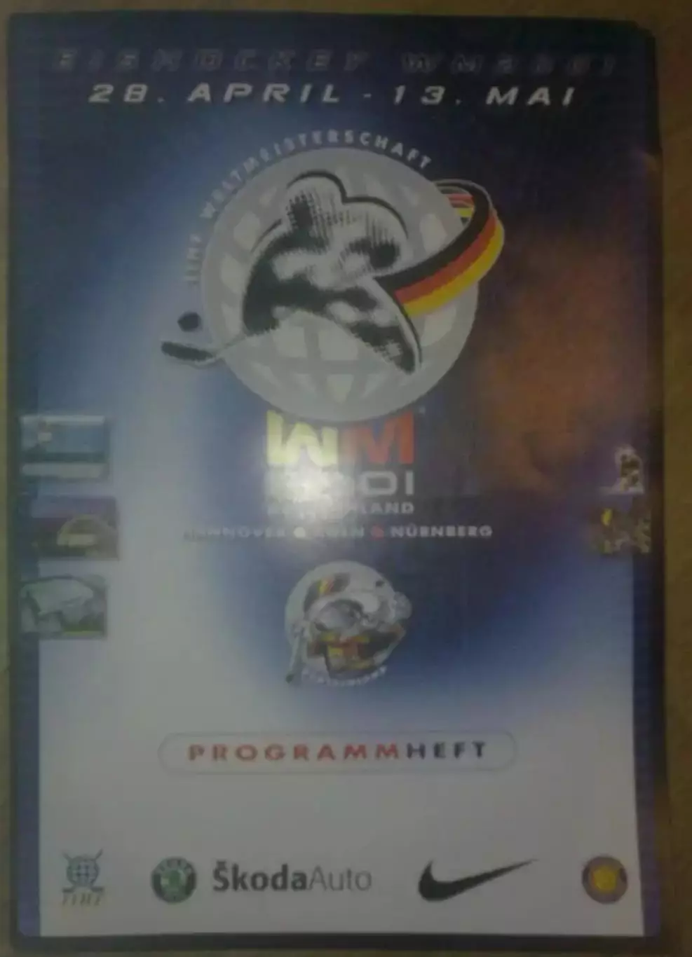 Хоккей. Программа Чемпионат Мира 2001 в Германии (сборная Россия, Украина)