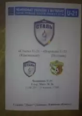 Сталь Каменское - Ворскла Полтава 2017-2018 дубль