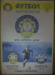 Колос Коваливка - Барса Сумы 2015-2016