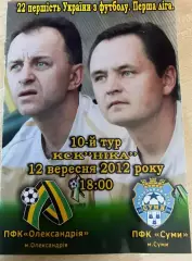 ФК Александрия - ФК Сумы 2012-2013