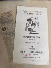СКА Киев - Металлист Харьков 1970 + отчет
