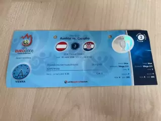 Футбол. Билет ЕВРО 2008 Австрия - Хорватия #3