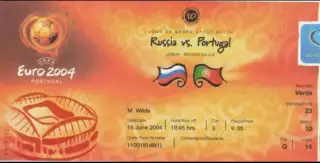 Футбол. Билет ЕВРО 2004 Россия - Португалия №10